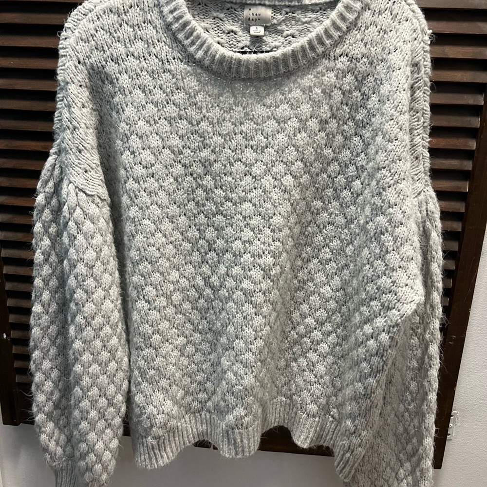 a new day Heather Gray Knit Women's Sweater